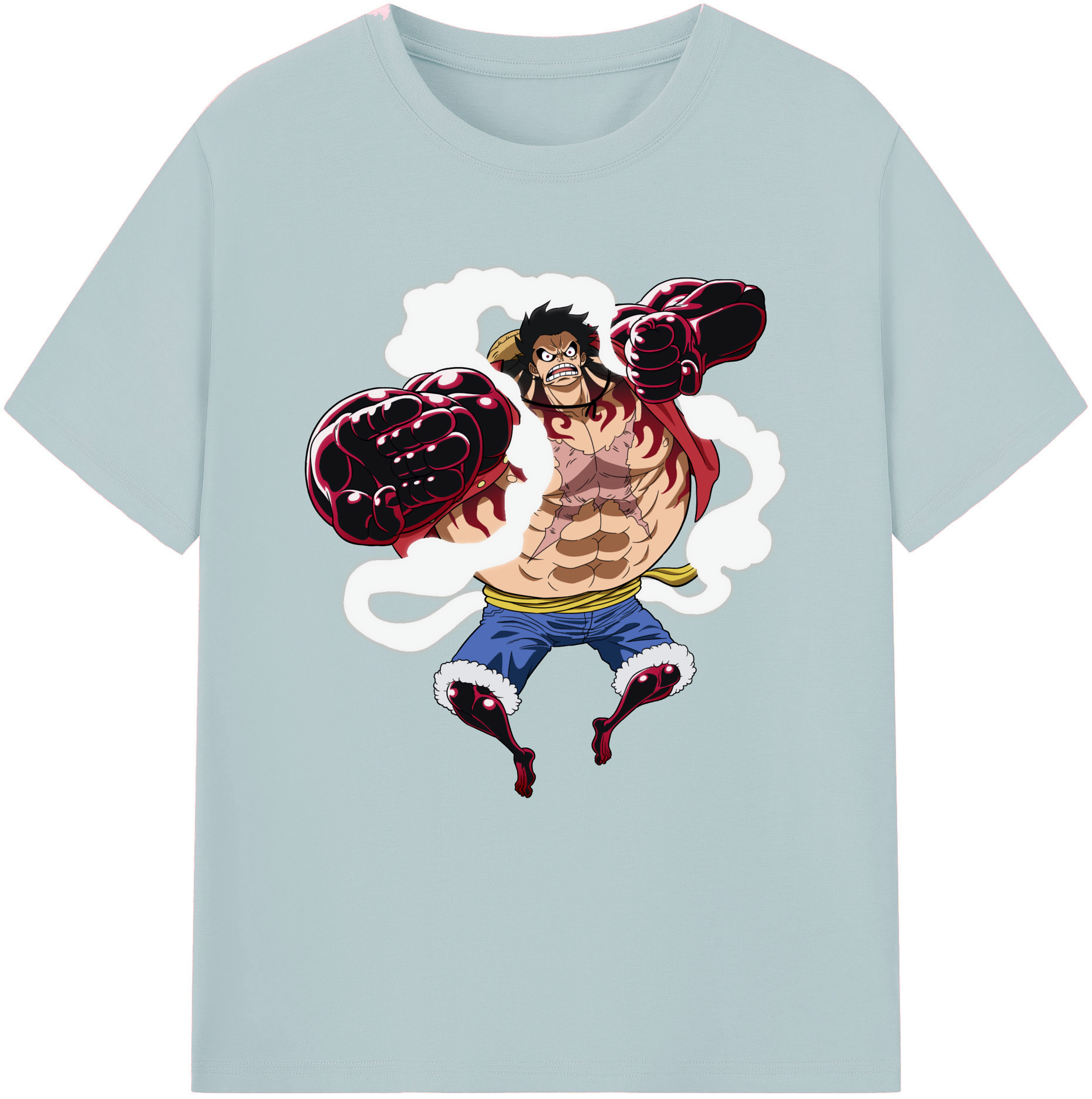 ワンピース モンキー・D・ルフィ ONE PIECE Monkey D. Luffy 綿100％半袖Tシャツ（フロントプリント）